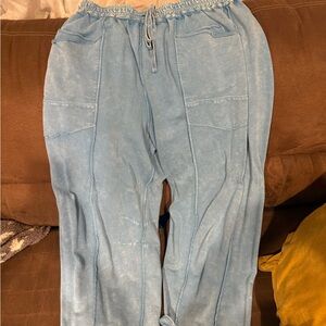 Easel Light Blue Casual Pants